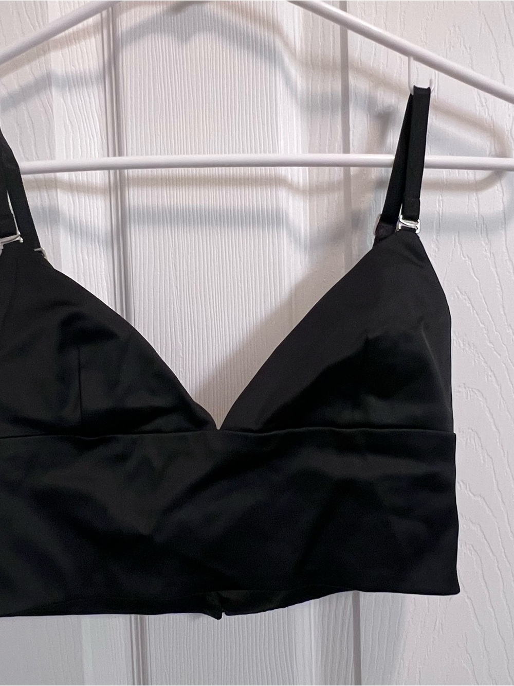 Magda Butrym Silk Blend Corset Buttons Bralette Top Black Coquette Luxury 34